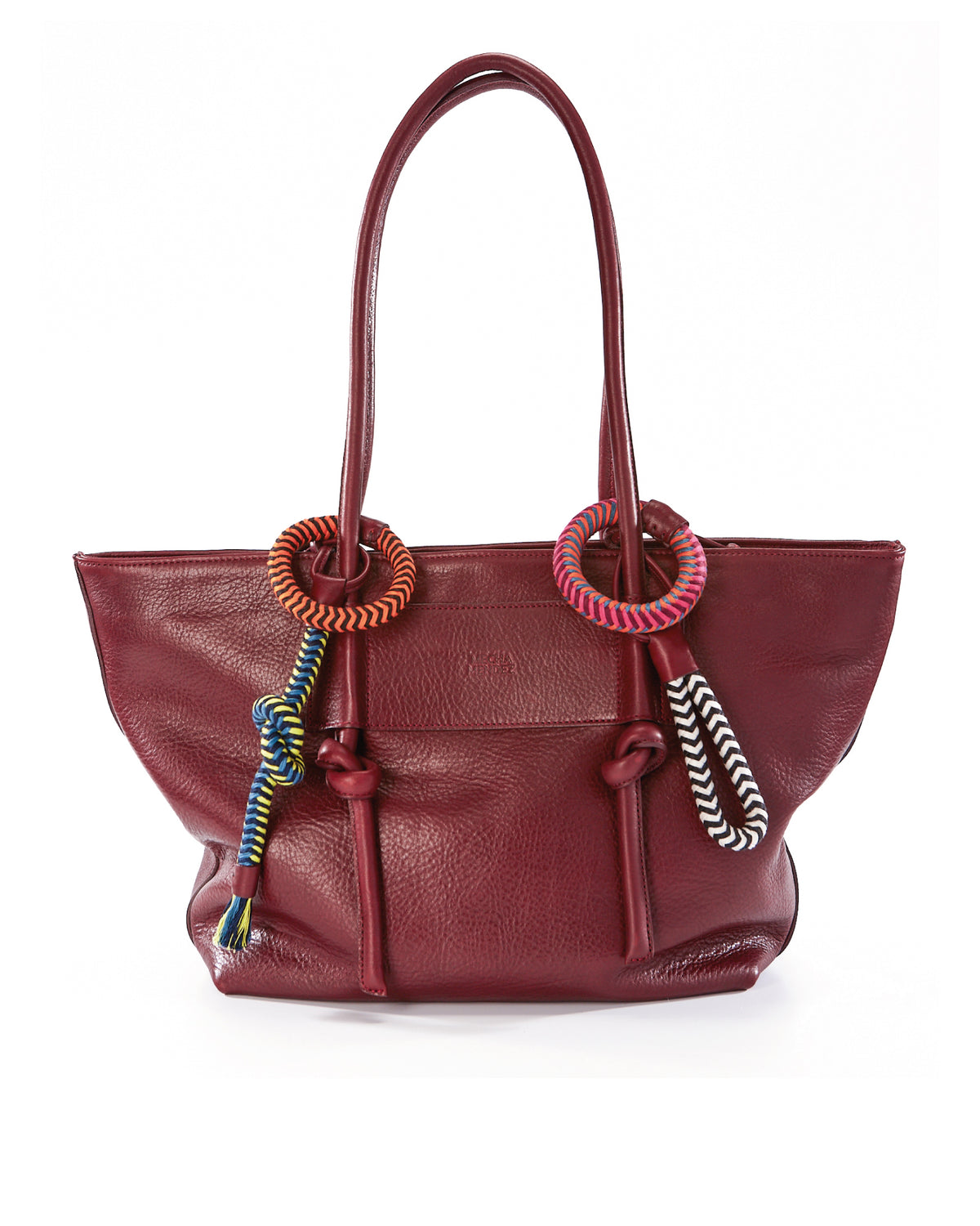 Basket Charms Tote - Burgundy