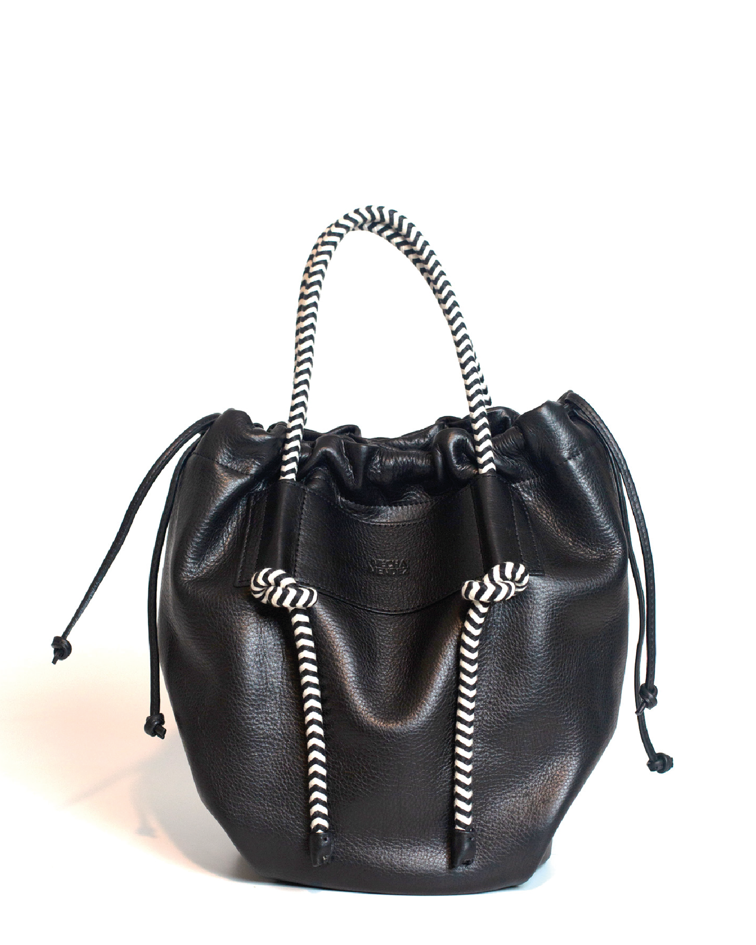 Irupe Large Leather Bag - Black Bataraza