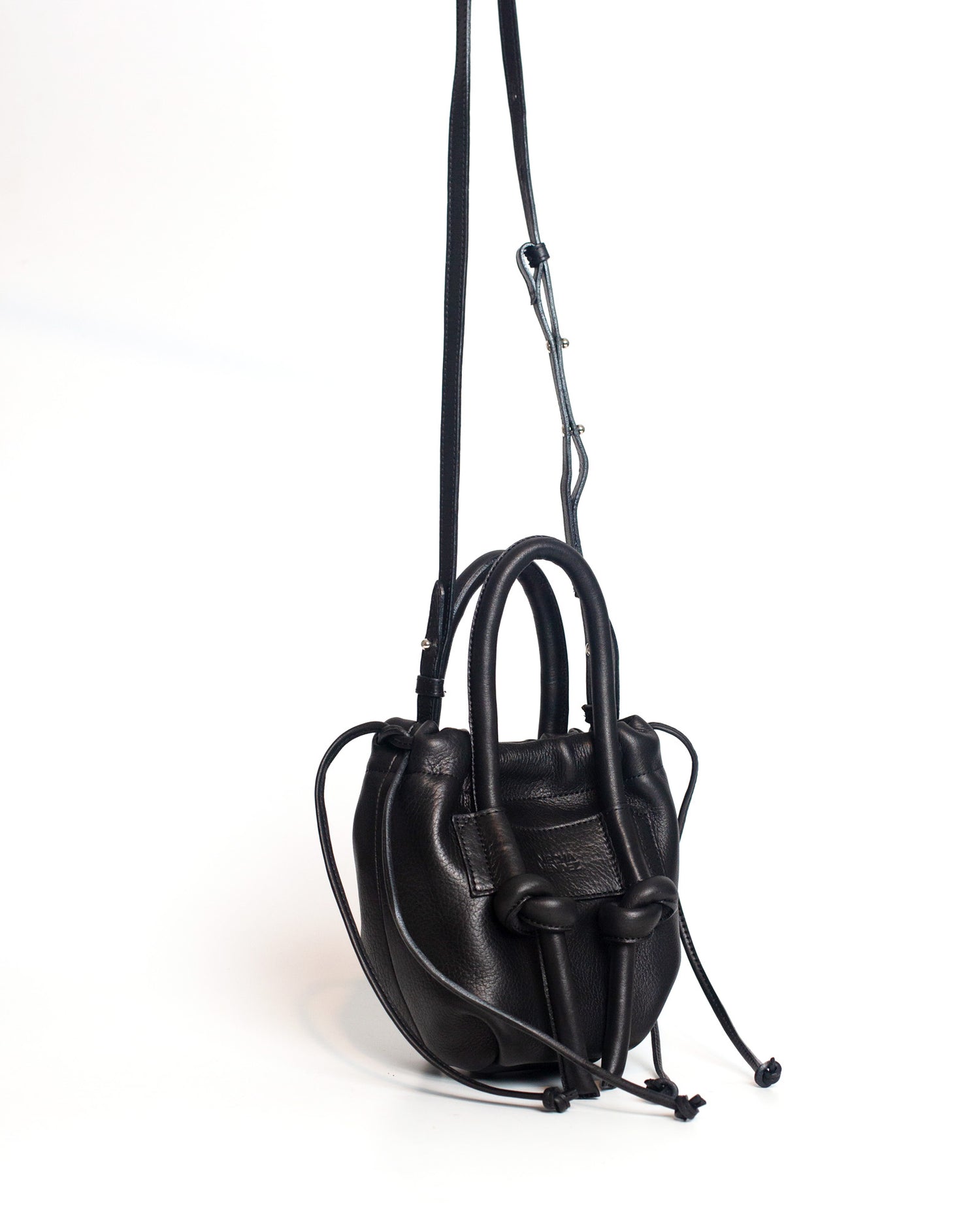 Irupe Mini Leather Bag - Black