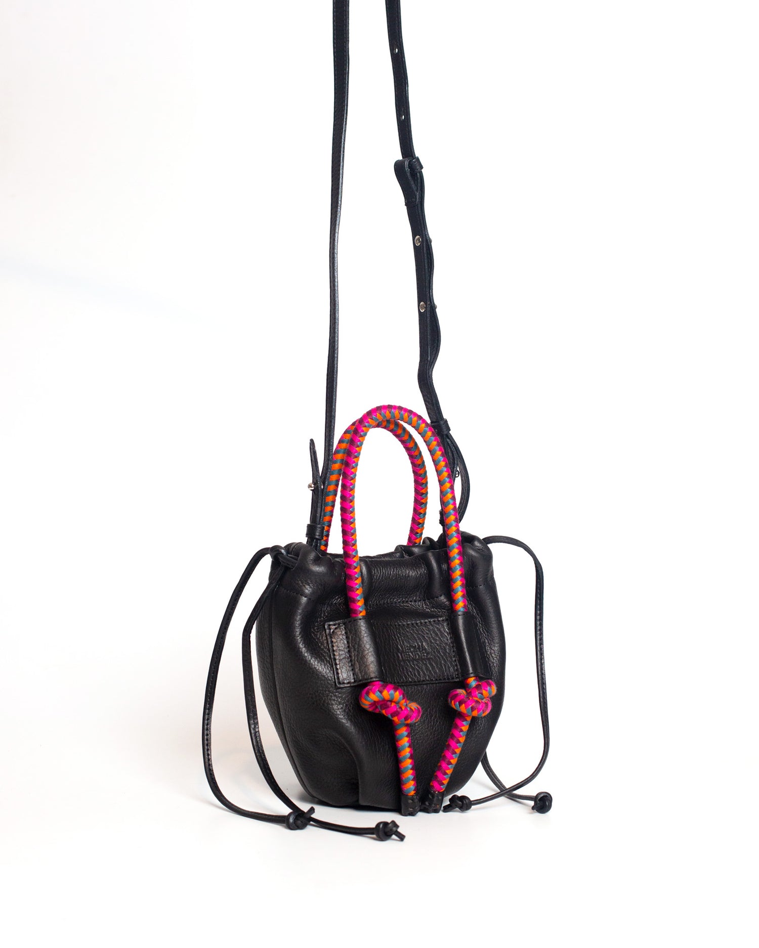 Irupe Mini Leather Bag - Black Hypnotic