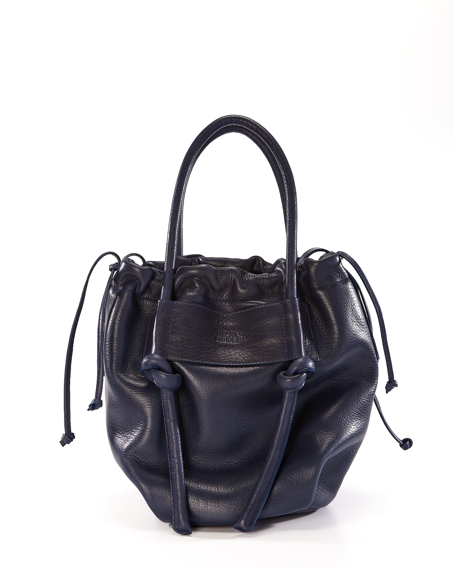 Irupe Large Leather Bag - Blue