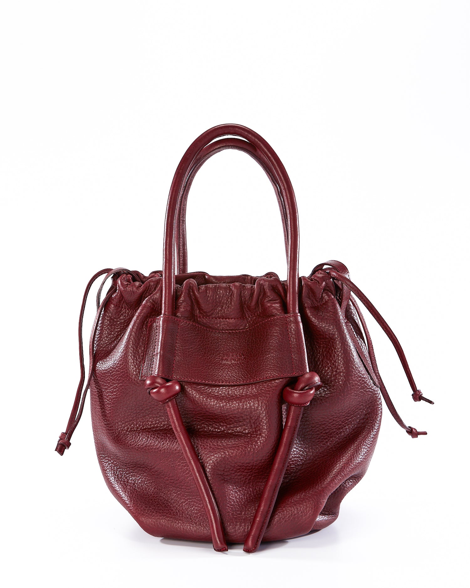 Irupe Large Leather Bag - Burgundy