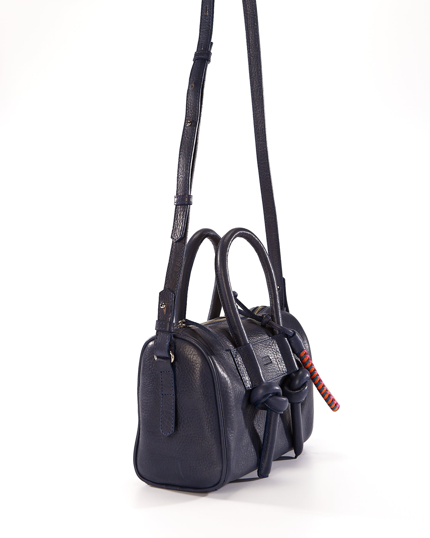 Poty Trunk Leather Bag - Blue