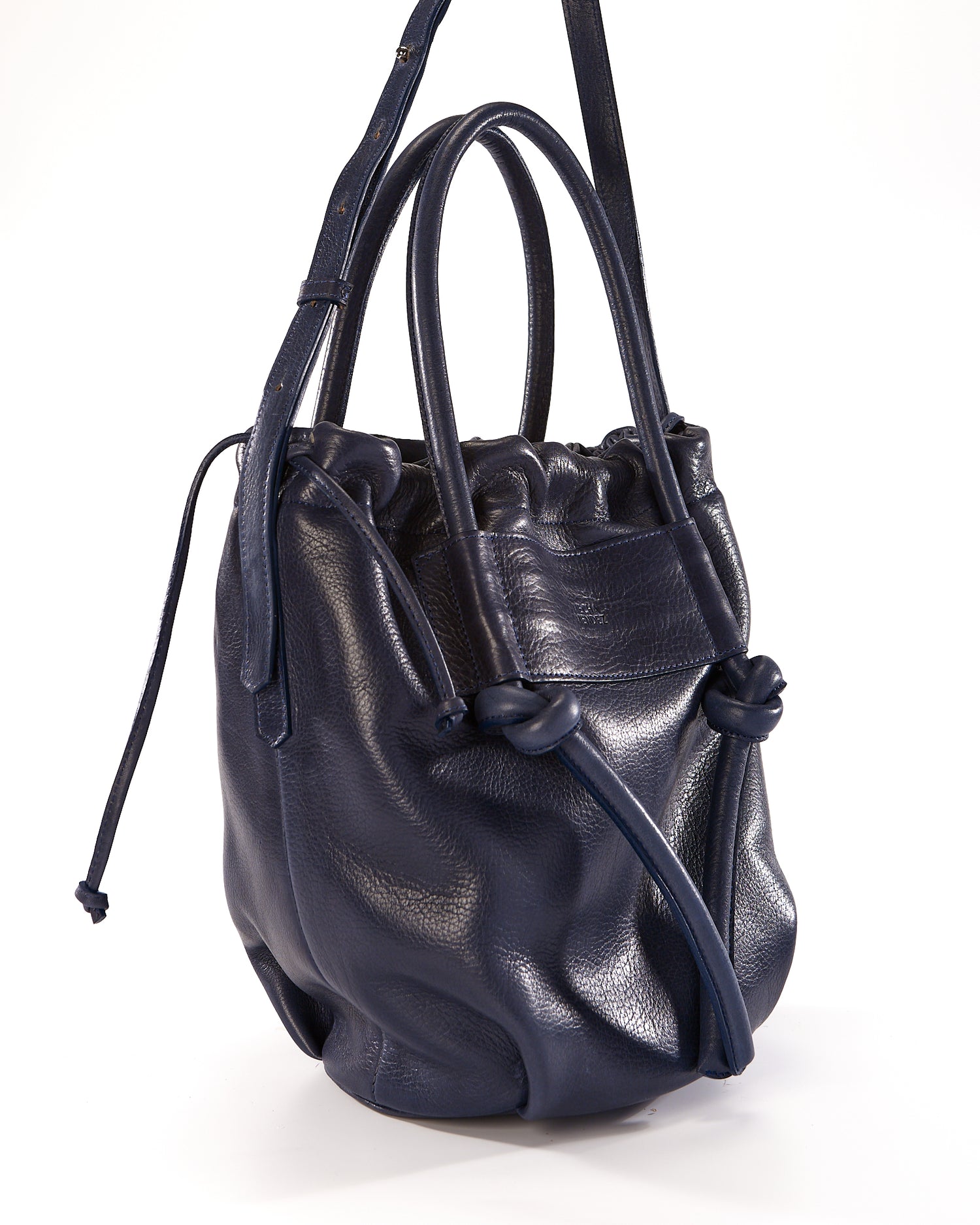 Irupe Large Leather Bag - Blue