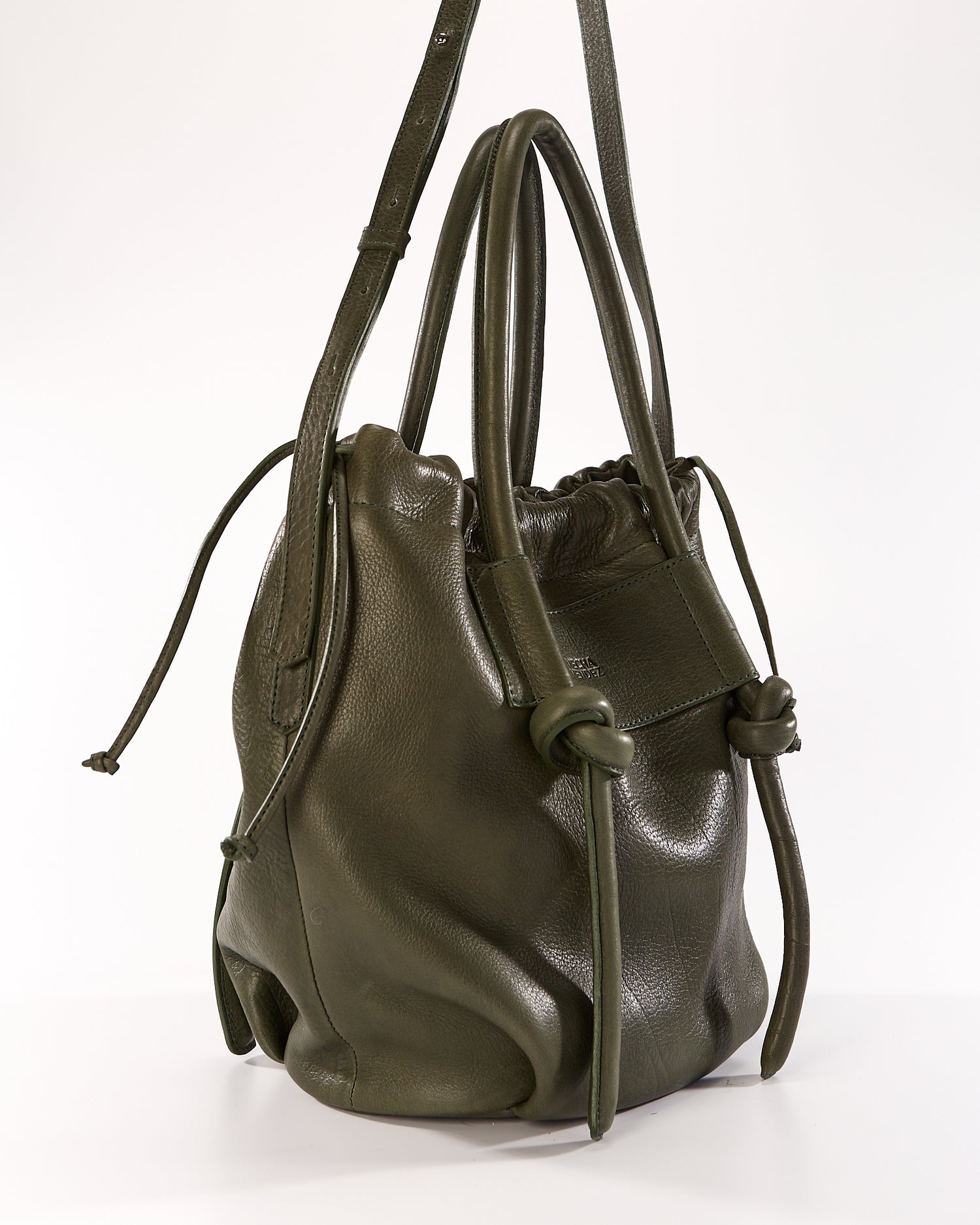 Irupe Large Leather Bag - Forest