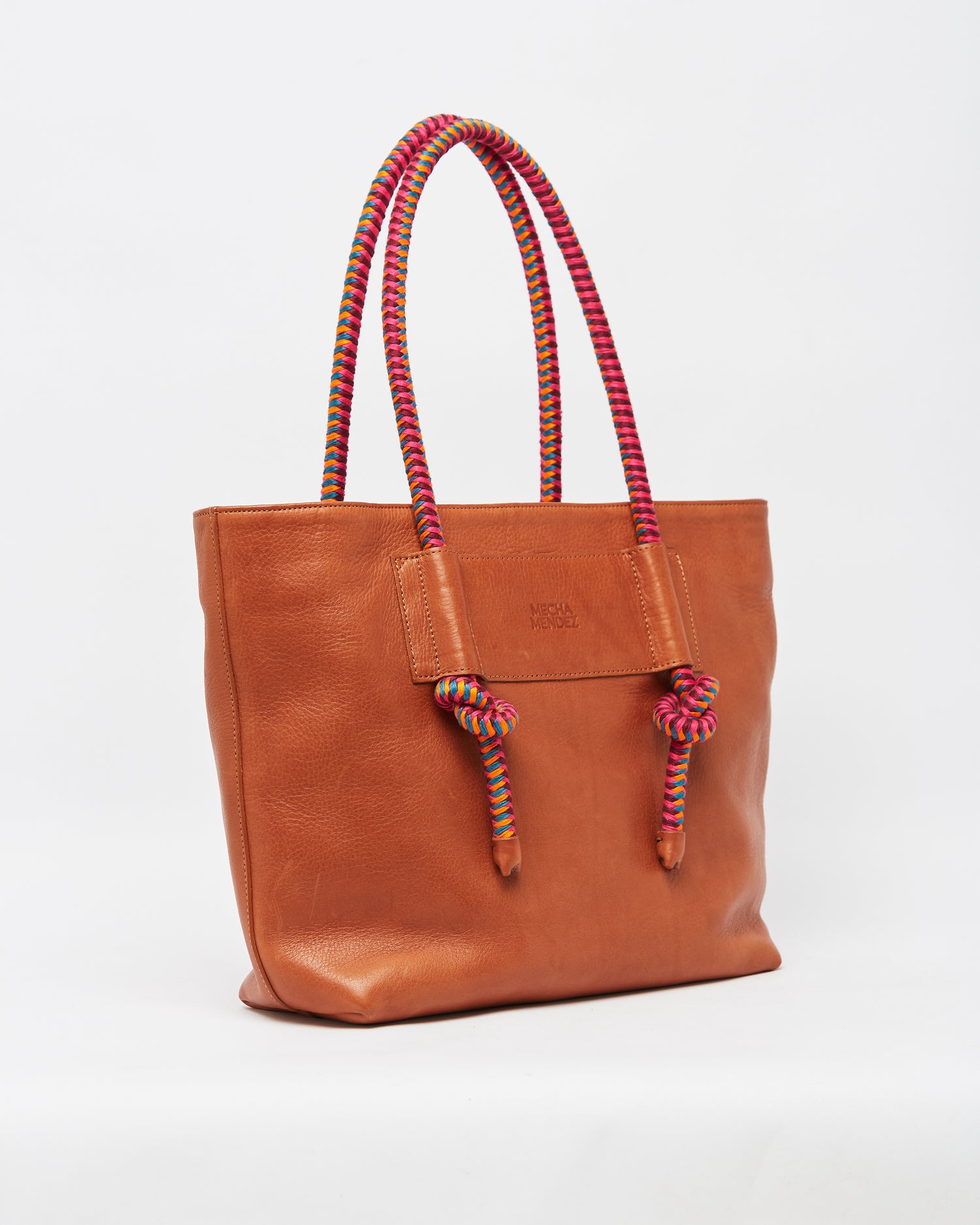 Mecha Leather Tote Bag - Tan Hypnotic