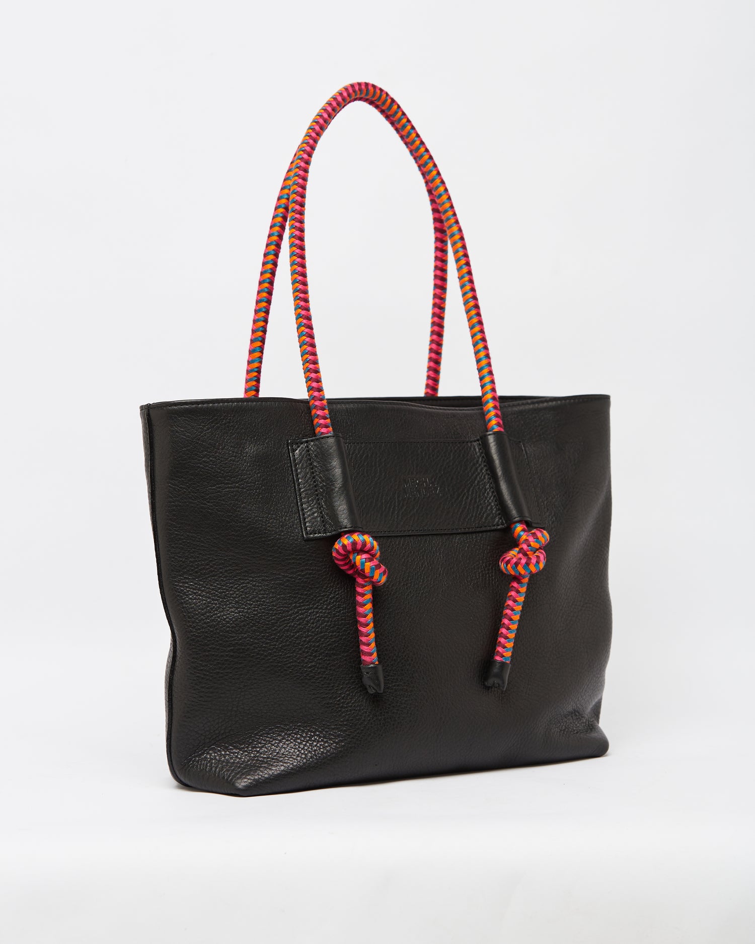 Mecha Leather Tote Bag - Black Hypnotic