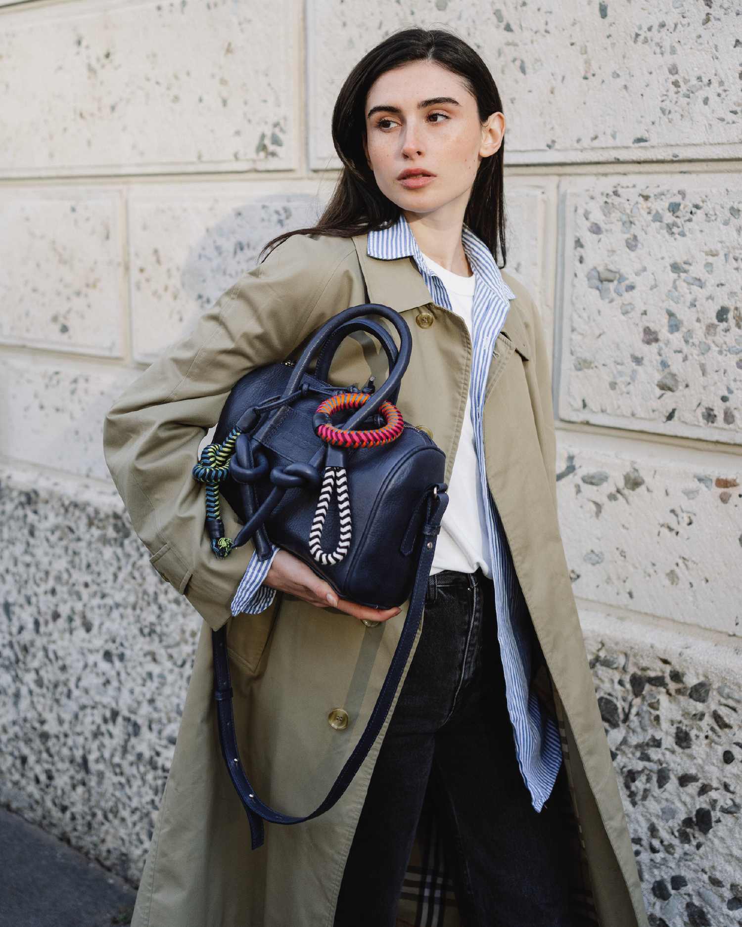 Jegua Trunk Leather Bag - Blue