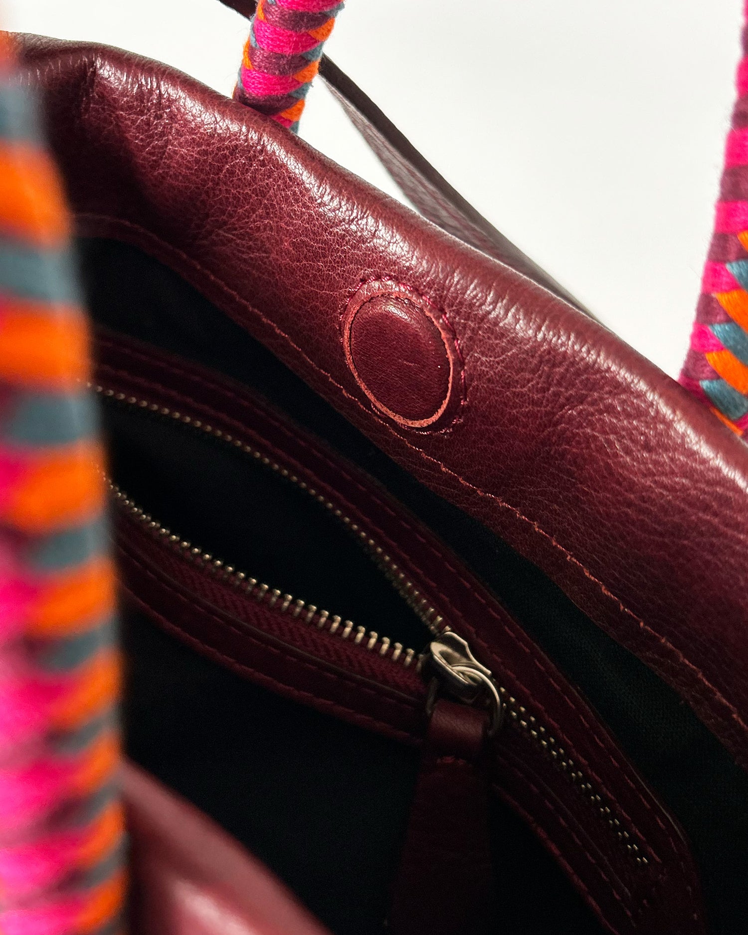 Irupe Mini Leather Bag - Burgundy Hypnotic