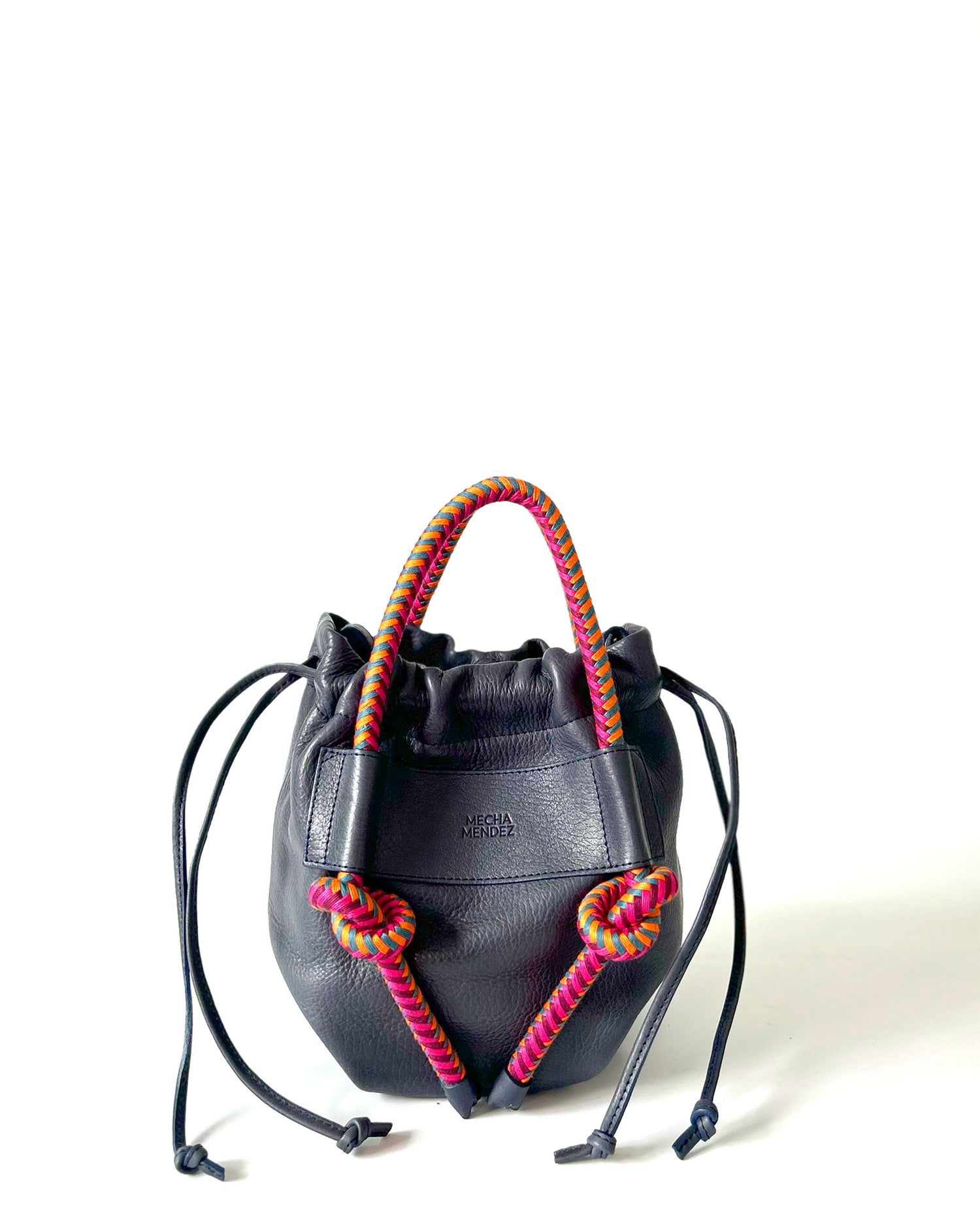 Irupe Medium Leather Bag - Blue Hypnotic