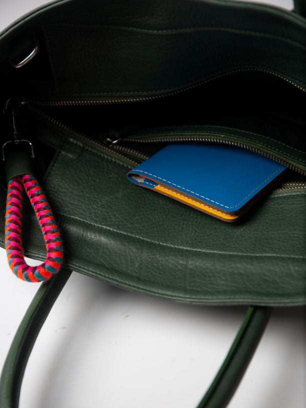 Mecha Leather Tote Bag - Forest Hypnotic