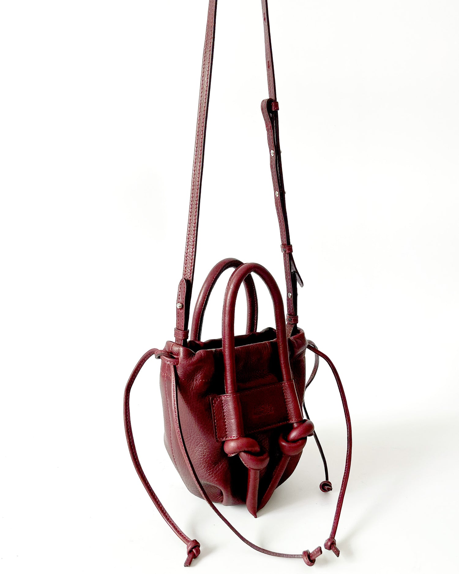 Irupe Mini Leather Bag - Burgundy Hypnotic