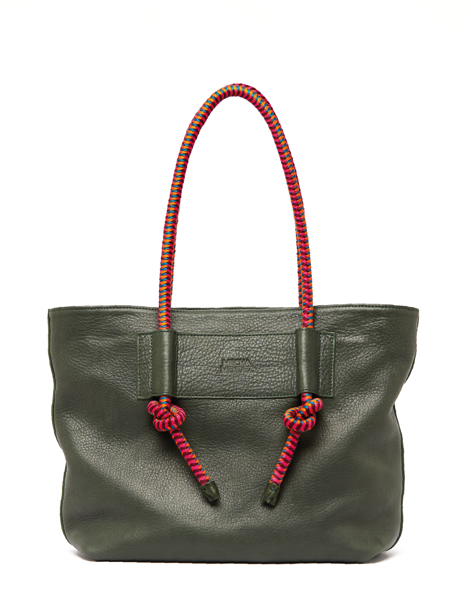Mecha Leather Tote Bag - Forest Hypnotic