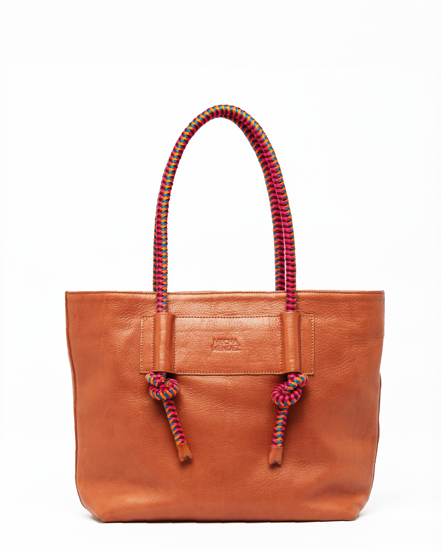 Mecha Leather Tote Bag - Tan Hypnotic