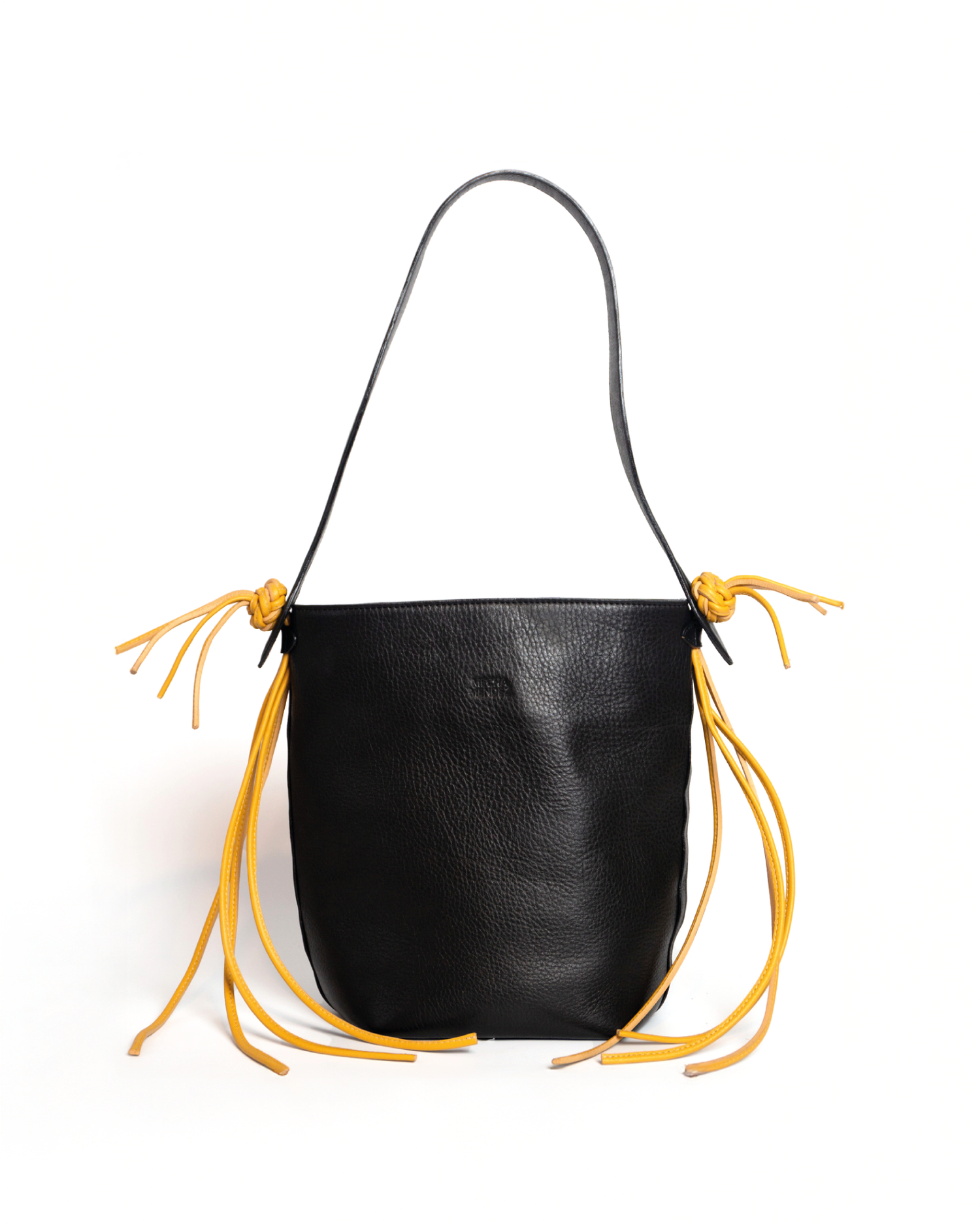 Yarara Leather Shoulder Bag - Black & Yellow