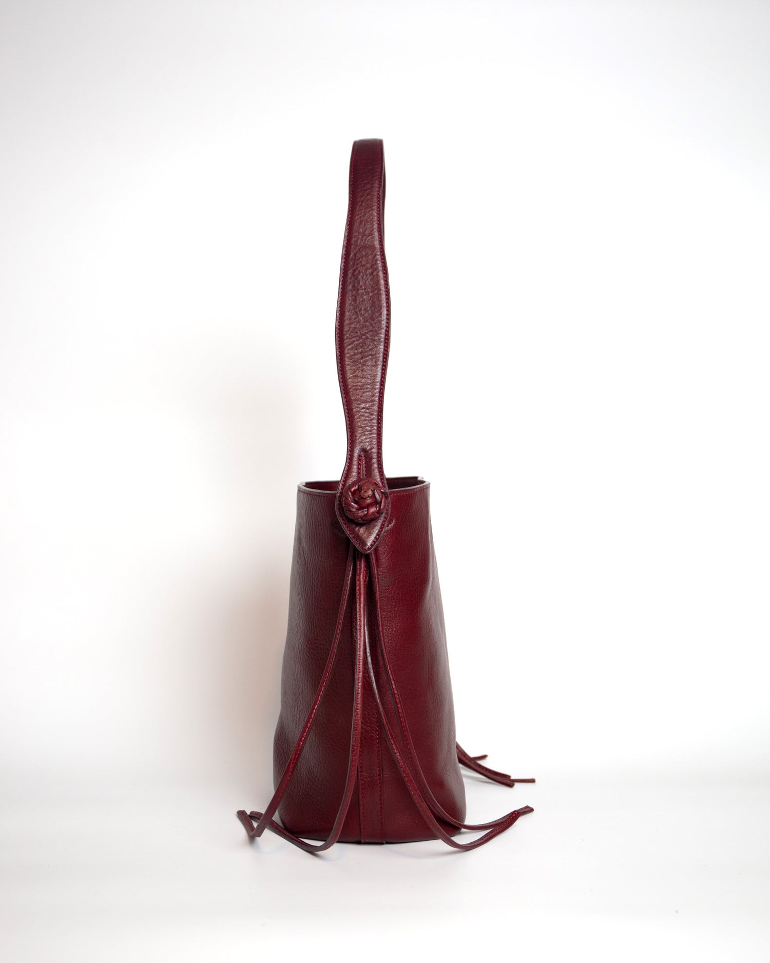 Yarara Leather Shoulder Bag - Burgundy