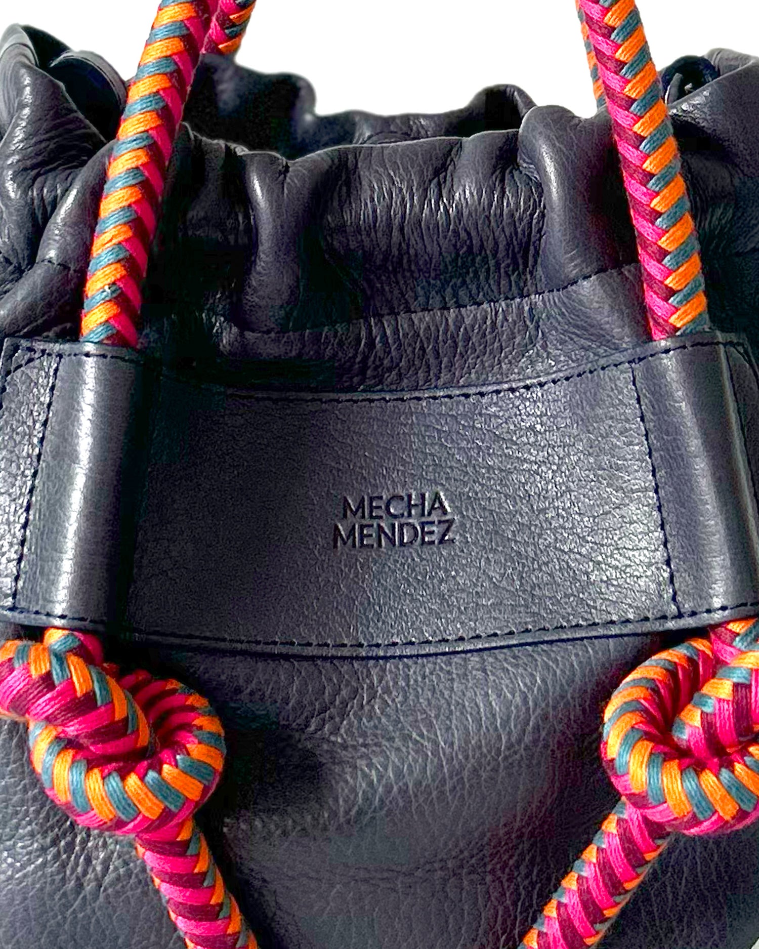 Irupe Medium Leather Bag - Blue Hypnotic