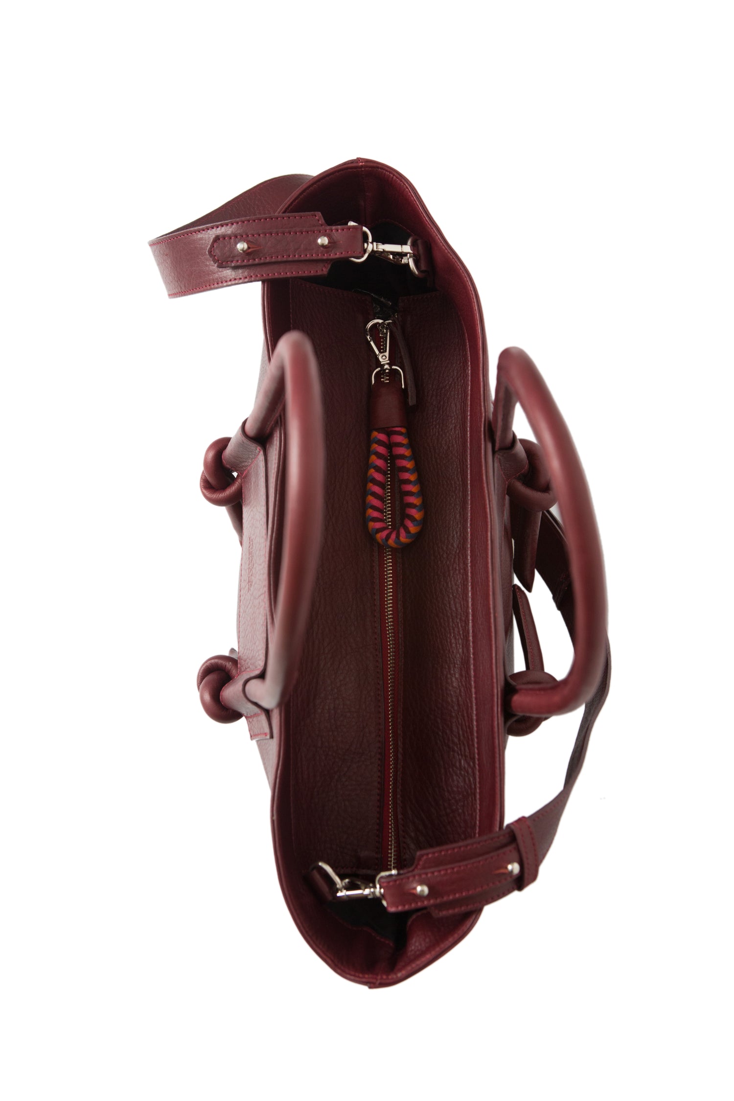 Basket Charms Tote - Burgundy