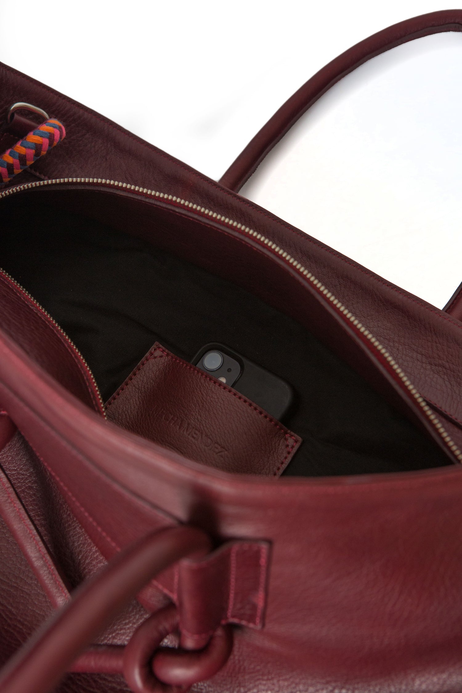 Basket Charms Tote - Burgundy