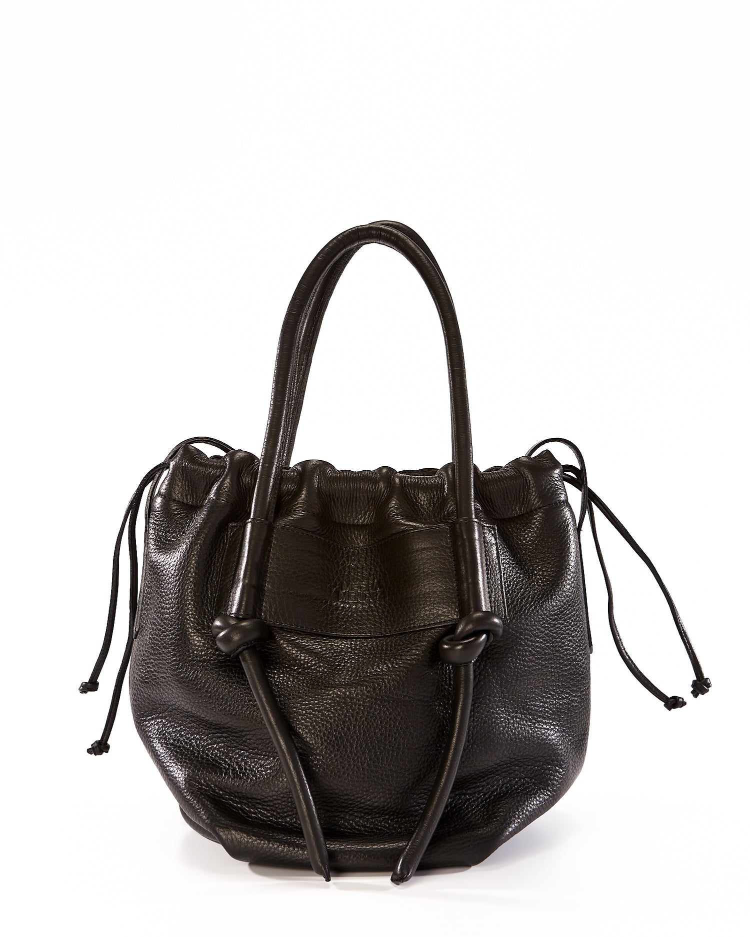 Irupe Large Leather Bag - Black