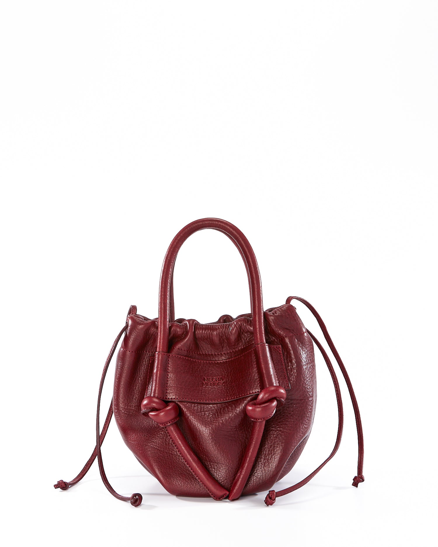 Irupe Medium Leather Bag - Burgundy
