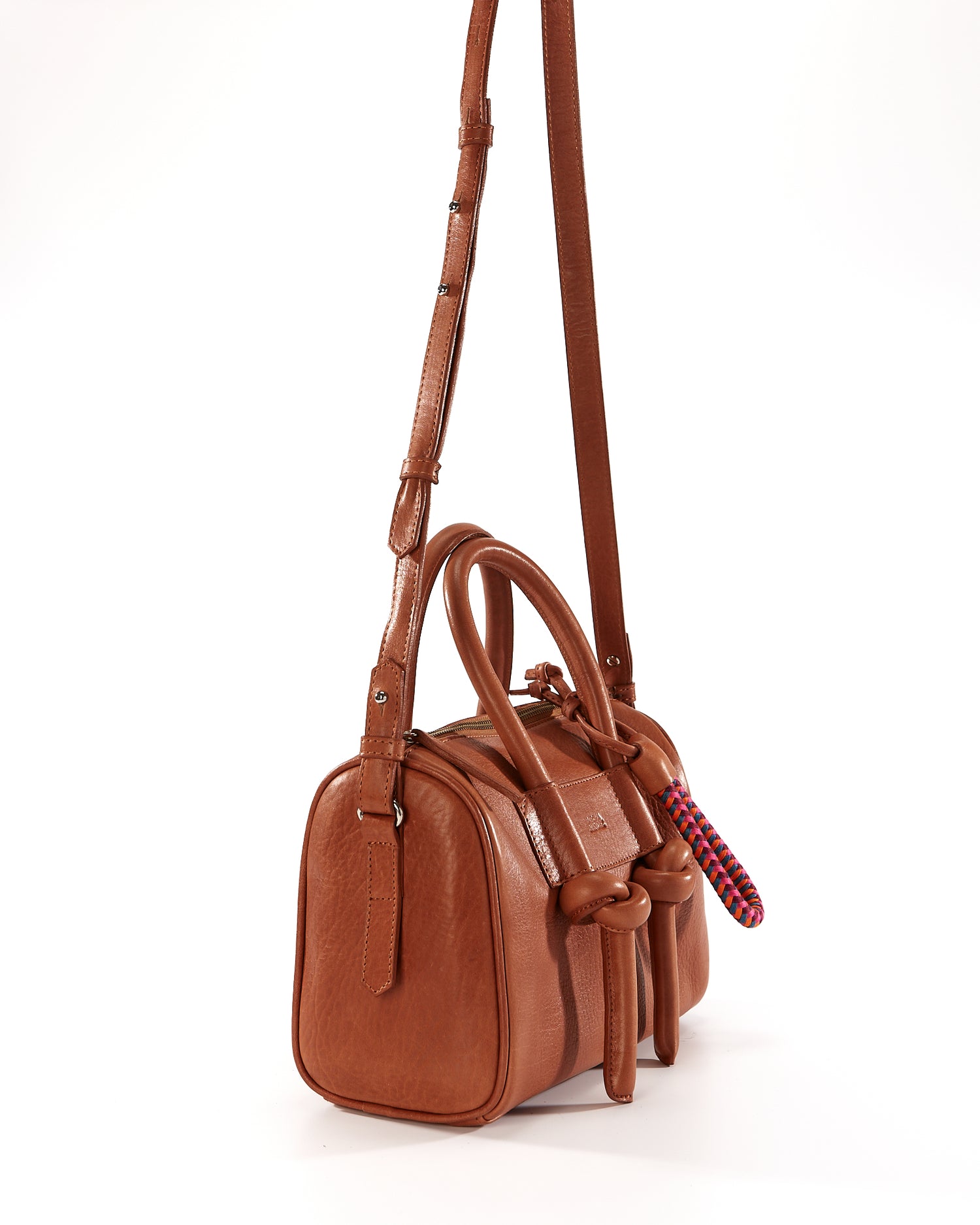 Poty Trunk Leather Bag - Tan