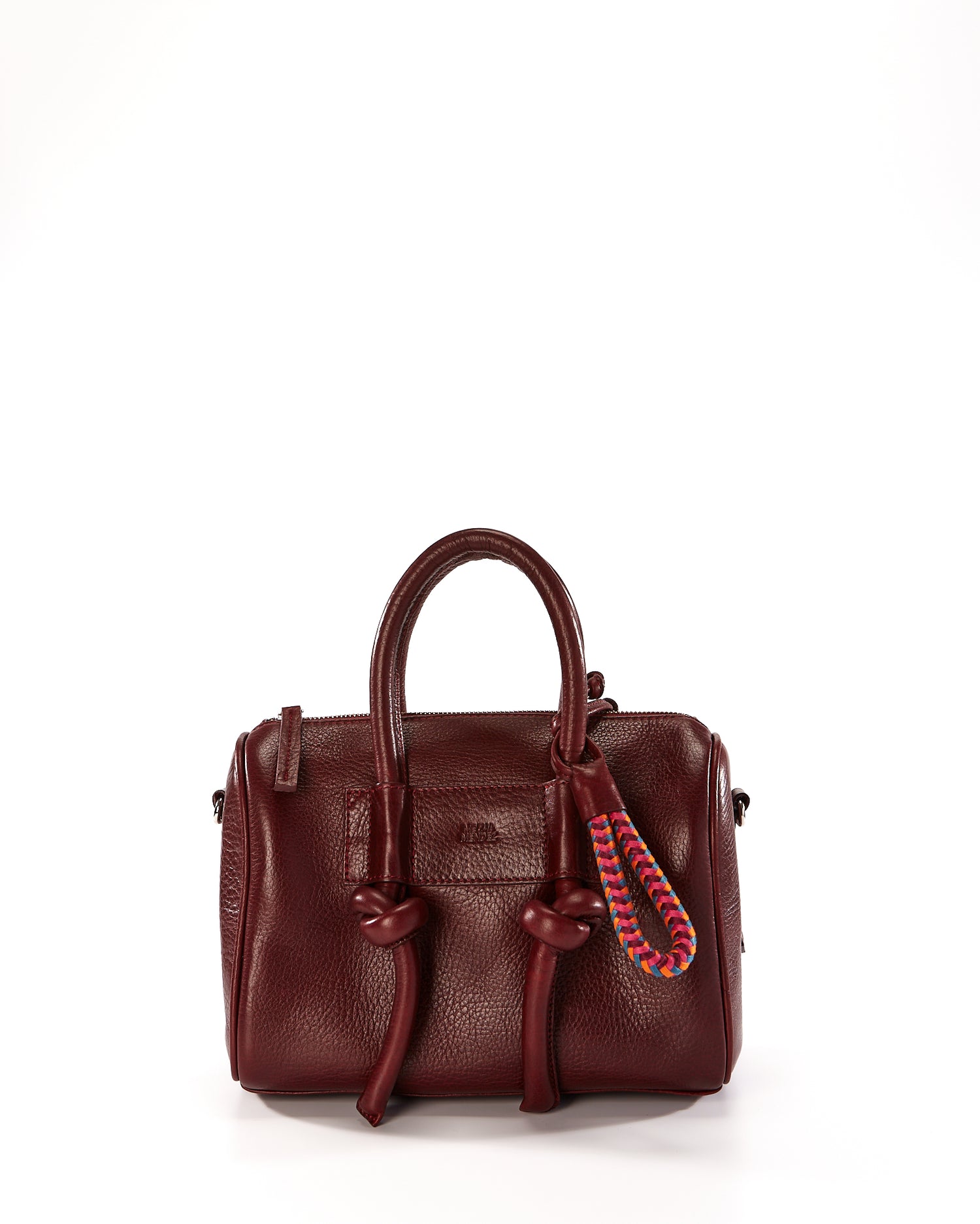 Poty Trunk Leather Bag - Burgundy