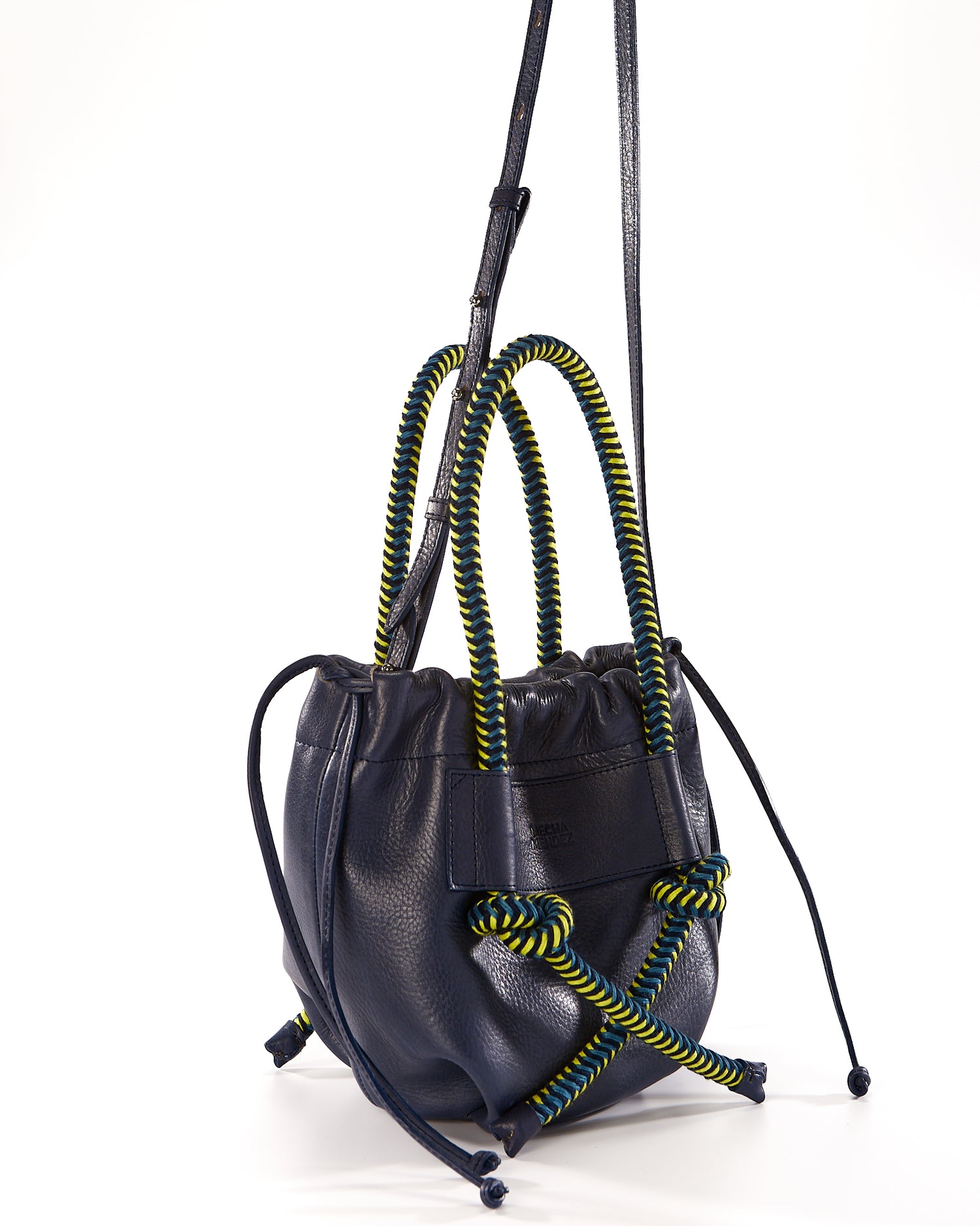 Irupe Medium Leather Bag - Blue Pacifico