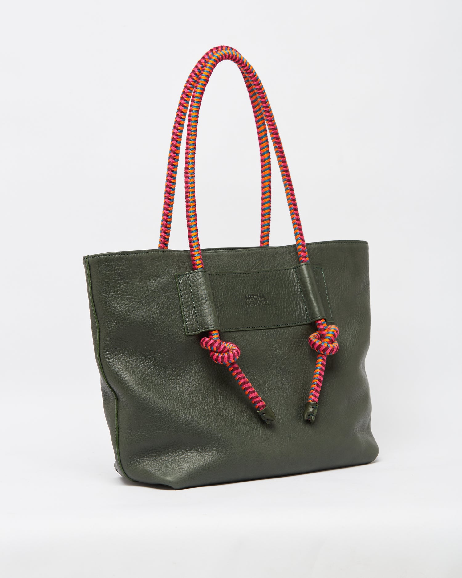 Mecha Leather Tote Bag - Forest Hypnotic
