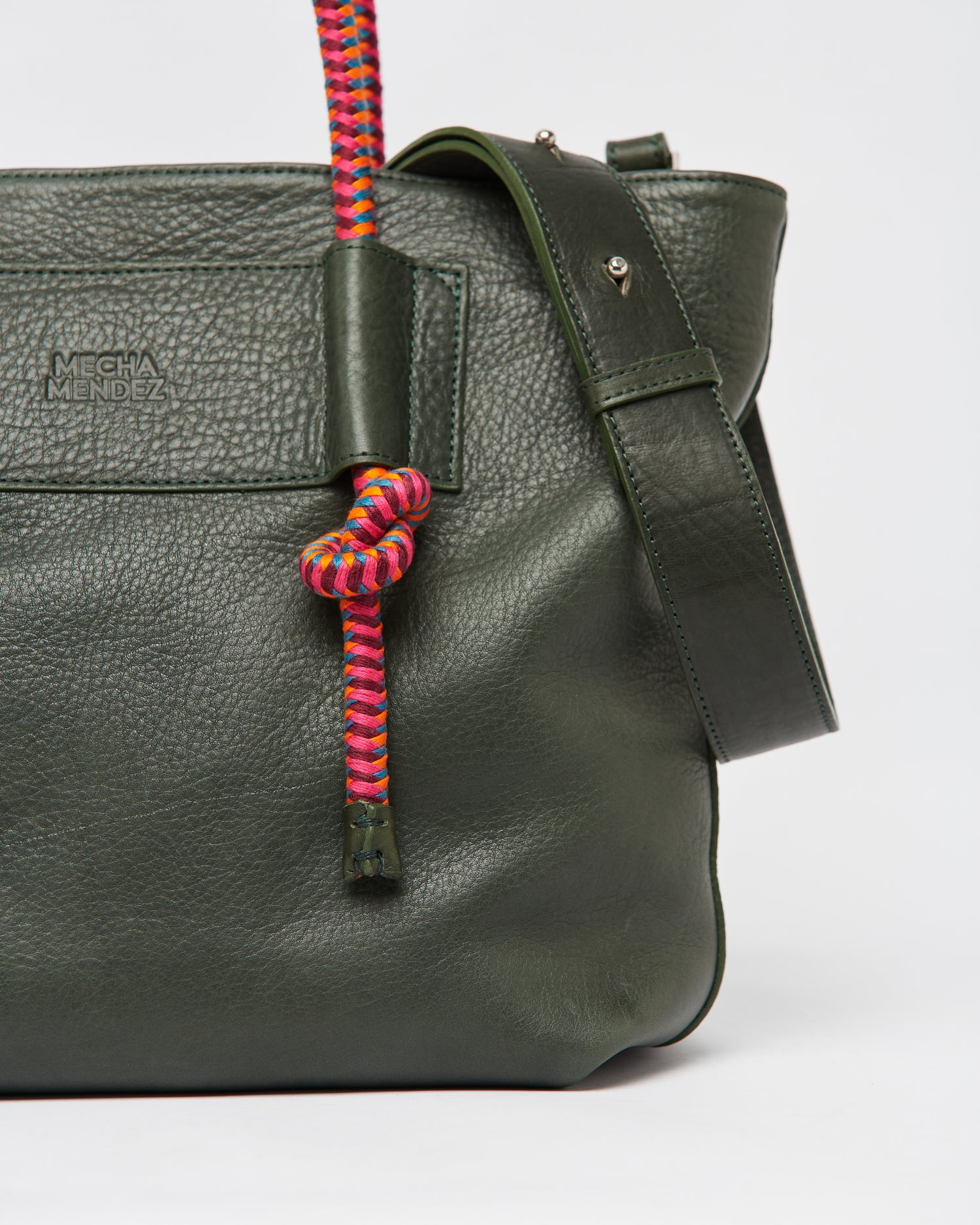 Mecha Leather Tote Bag - Forest Hypnotic