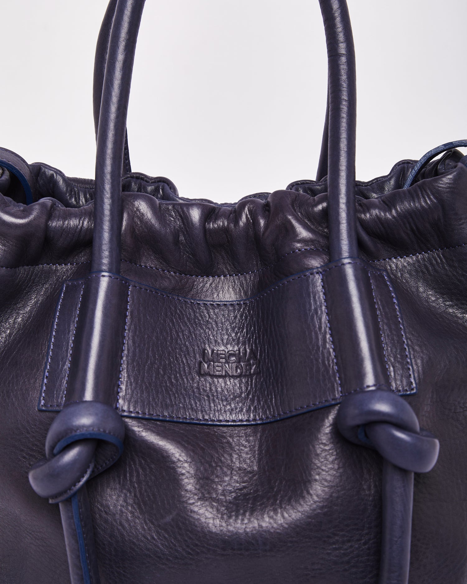 Irupe Large Leather Bag - Blue