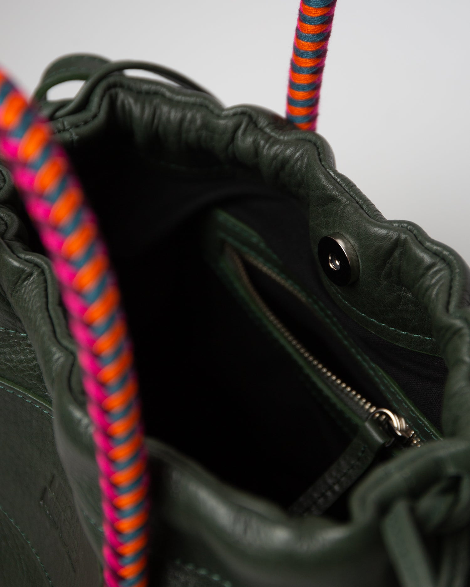 Irupe Large Leather Bag - Forest Hypnotic