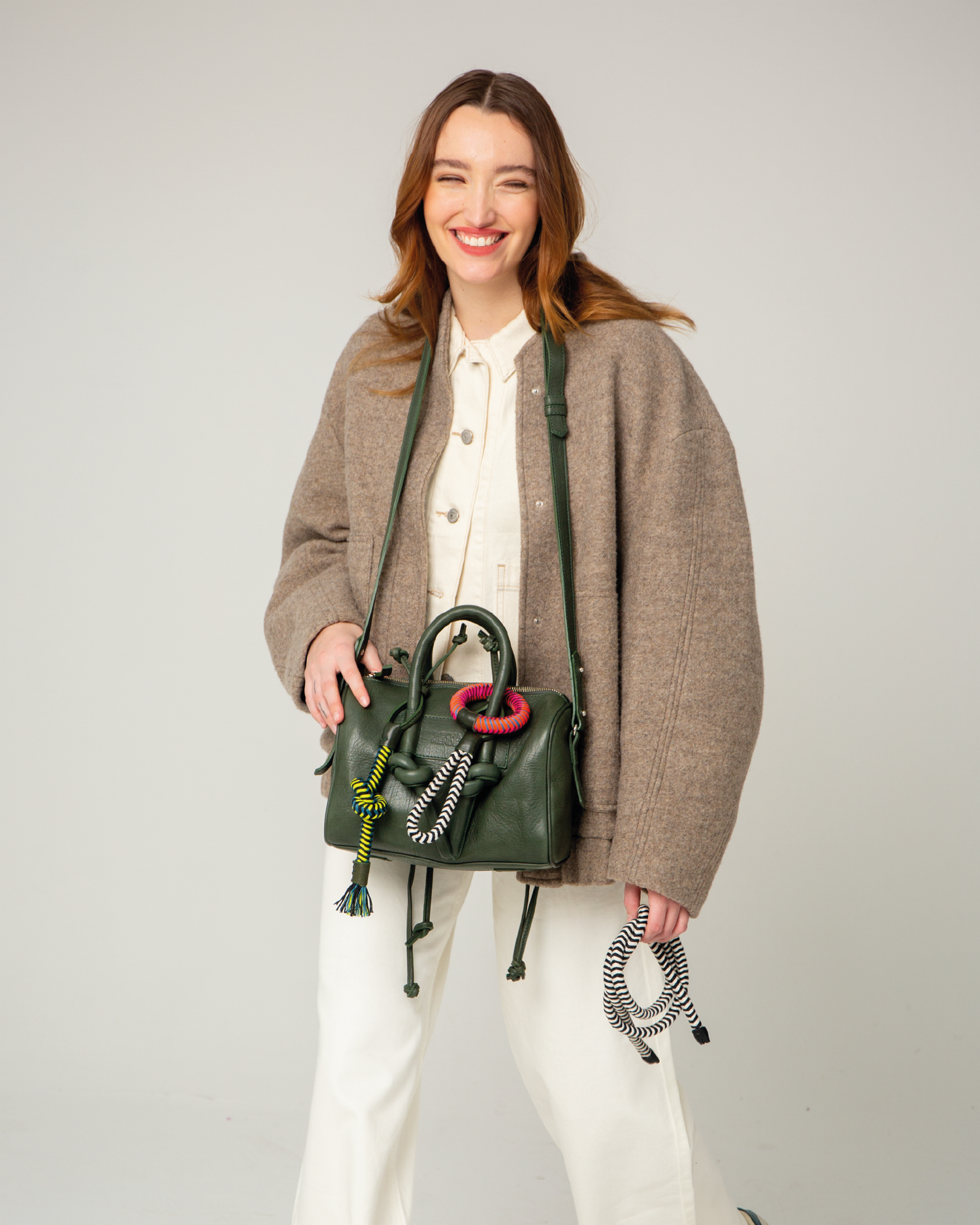 Jegua Trunk Leather Bag - Forest