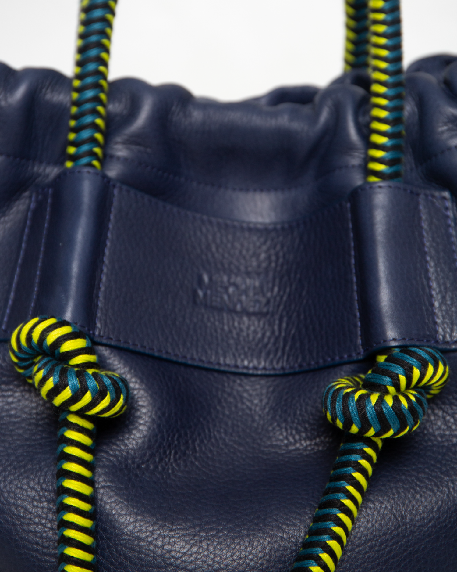 Irupe Large Leather Bag - Blue Pacifico