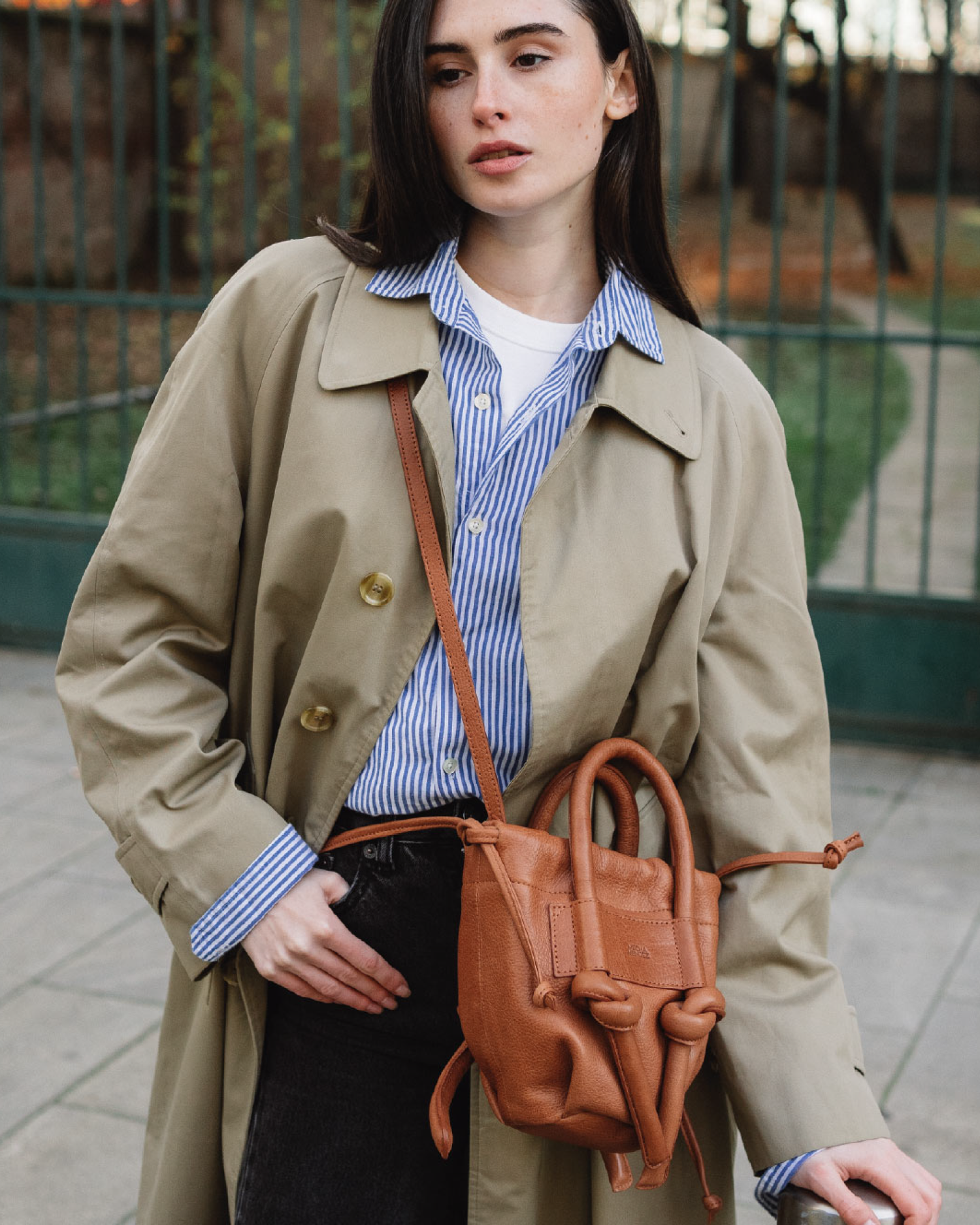 Irupe Mini Leather Bag - Tan