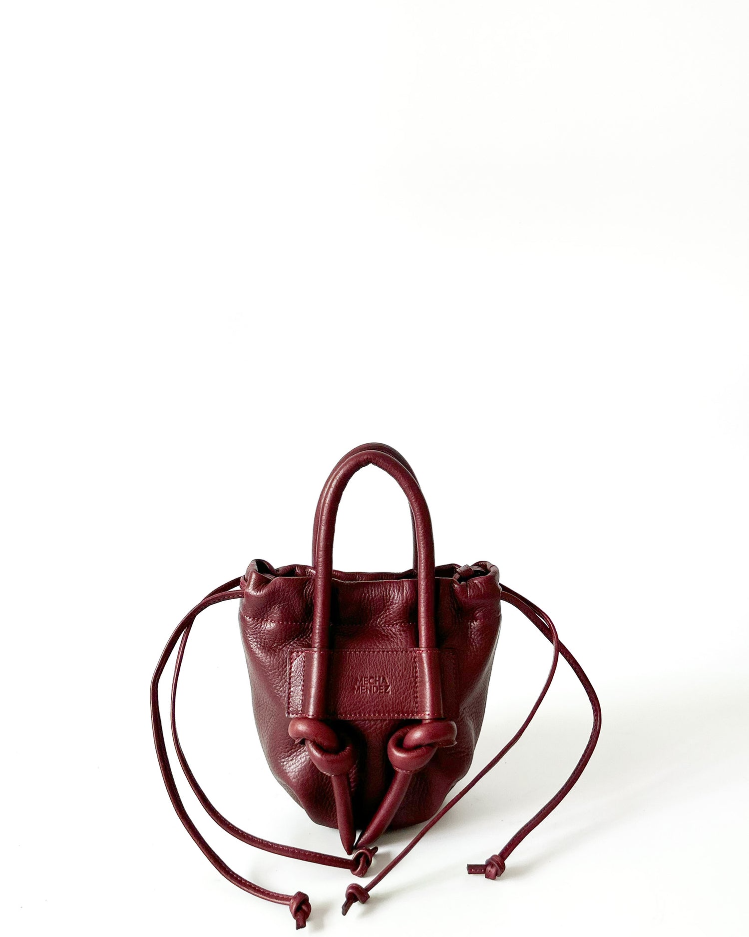 Irupe Mini Leather Bag - Burgundy