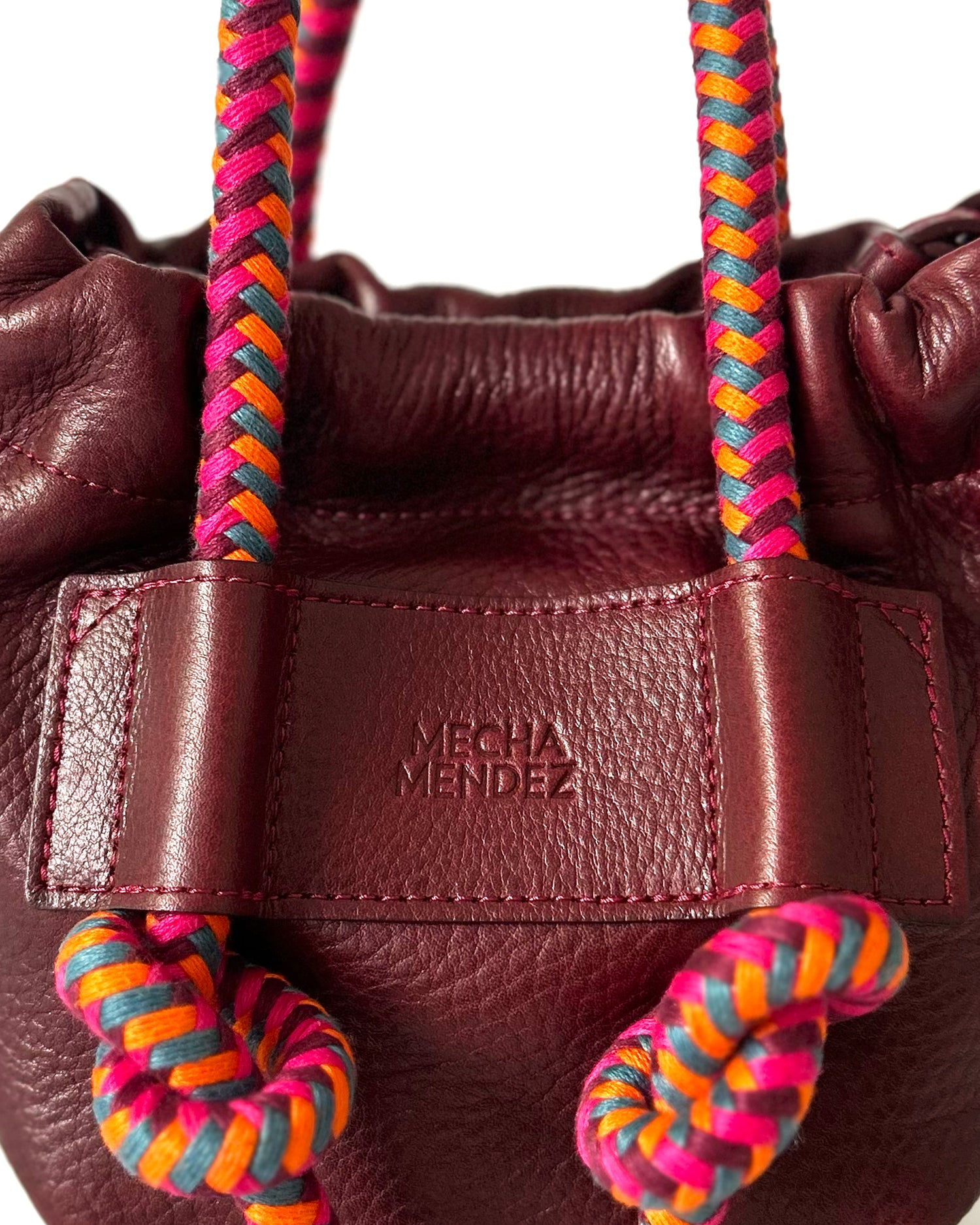 Irupe Mini Leather Bag - Burgundy Hypnotic