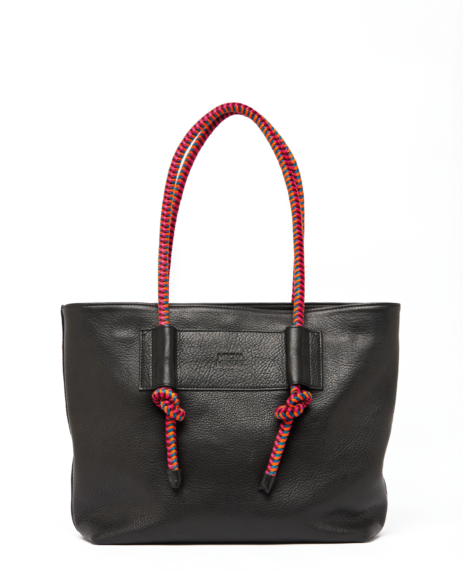 Mecha Leather Tote Bag - Black Hypnotic