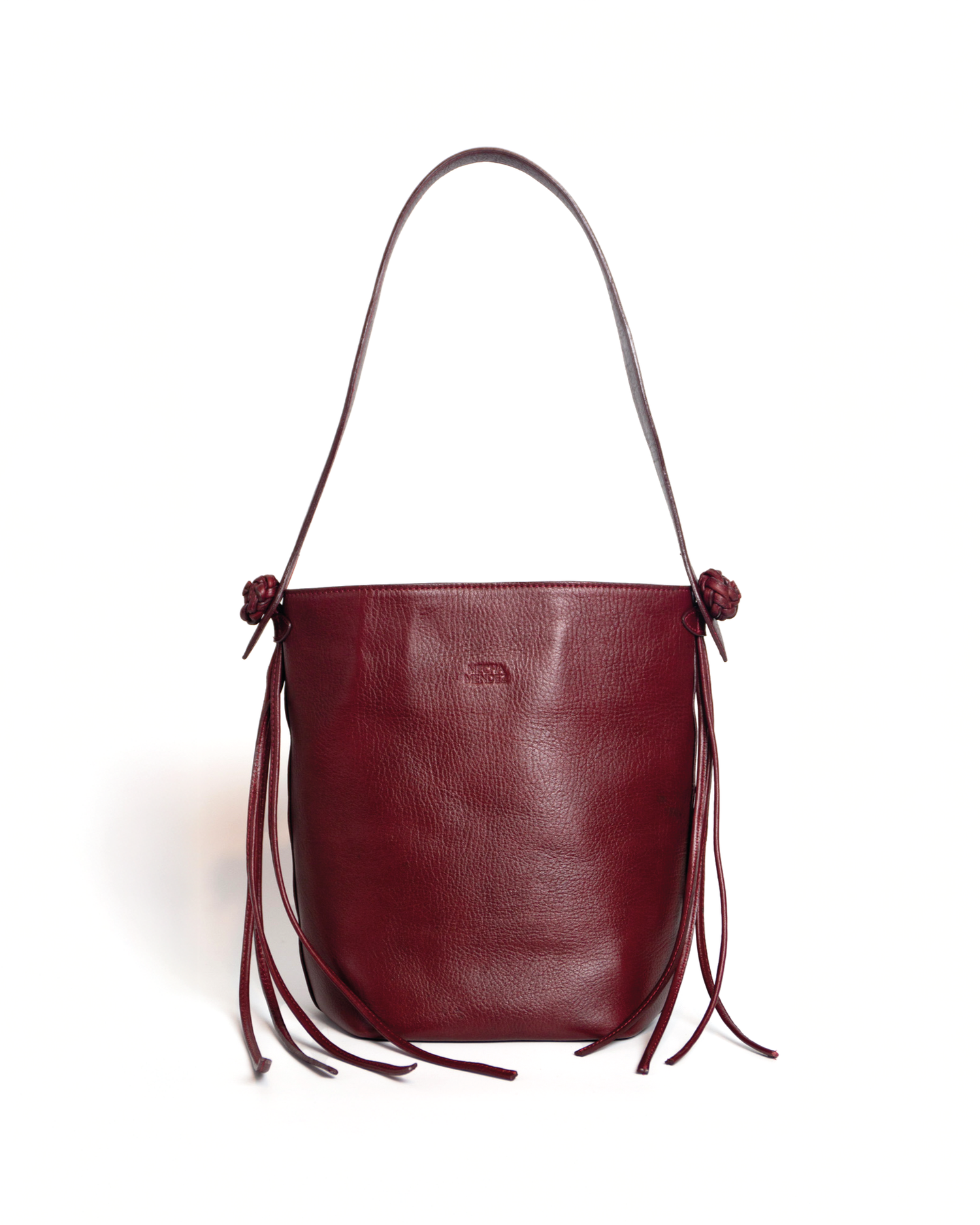 Yarara Leather Shoulder Bag - Burgundy