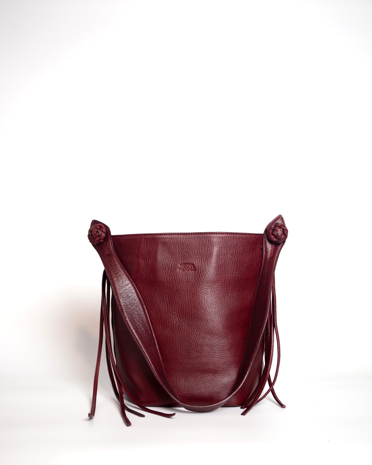 Yarara Leather Shoulder Bag - Burgundy